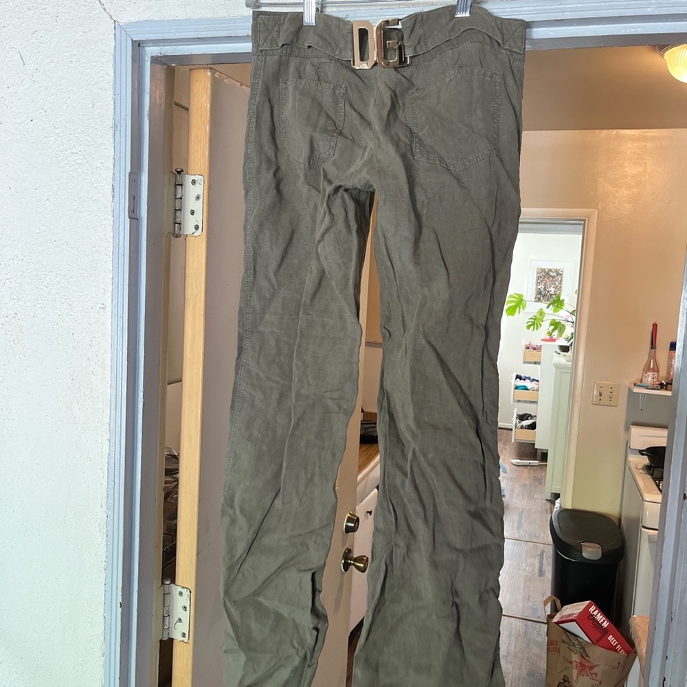 Dolce and Gabbana Green linen pants!!